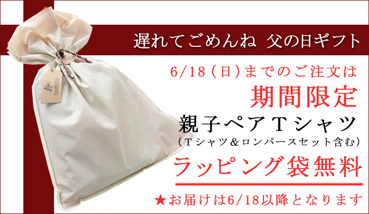 現在、父の日ギフトキャンペーン中!6/18までラッピング袋を無料でお付けいたします!