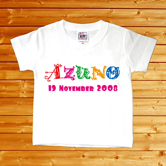 アルファベット 名前入りベビーTシャツ(半袖))