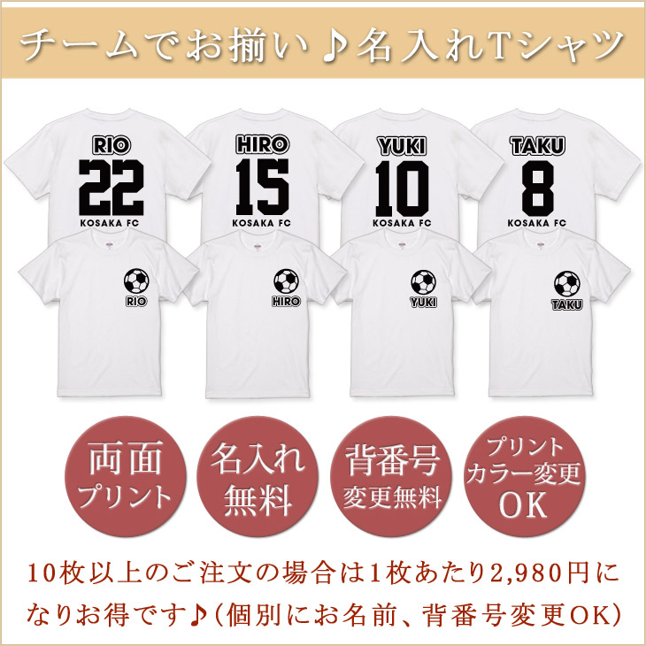 チームTシャツ(名入れ無料) 一覧